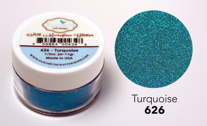 Turquoise - Silk Microfine Glitter - Silk Microfine Glitter - ElizabethCraftDesigns.com