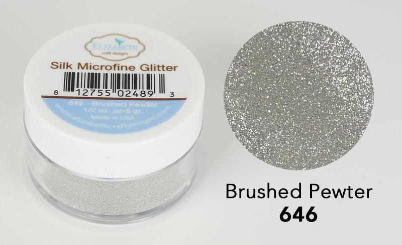 Brushed Pewter - Silk Microfine Glitter - ElizabethCraftDesigns.com